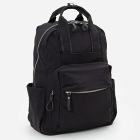 Mochila com Bolso Para Notebook e Alças de Mão e para Mala Preto