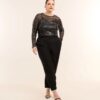 Calça Cenoura Alfaiatada com Cintura Alta Curve & Plus Size Preto